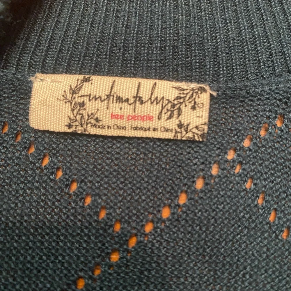 Intimately Free/Free People Dark Green Knit Bodysuit L